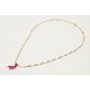Collar cadena eslabón ovalados con colgante rama d