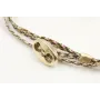 Pulseras micro driza colores marrón,rosa y oro con