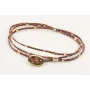 Pulseras micro driza colores morado,lila y oro con