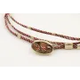 Pulseras micro driza colores morado,lila y oro con