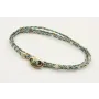 Pulseras micro driza colores azul,gris y oro con t