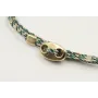 Pulseras micro driza colores azul,gris y oro con t