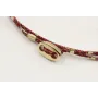 Pulseras micro driza colores rojo vivo y oro con t
