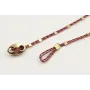 Pulseras micro driza colores rojo vivo y oro con t