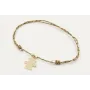 Pulsera microdriza naranja,azul,marrón nudo corred