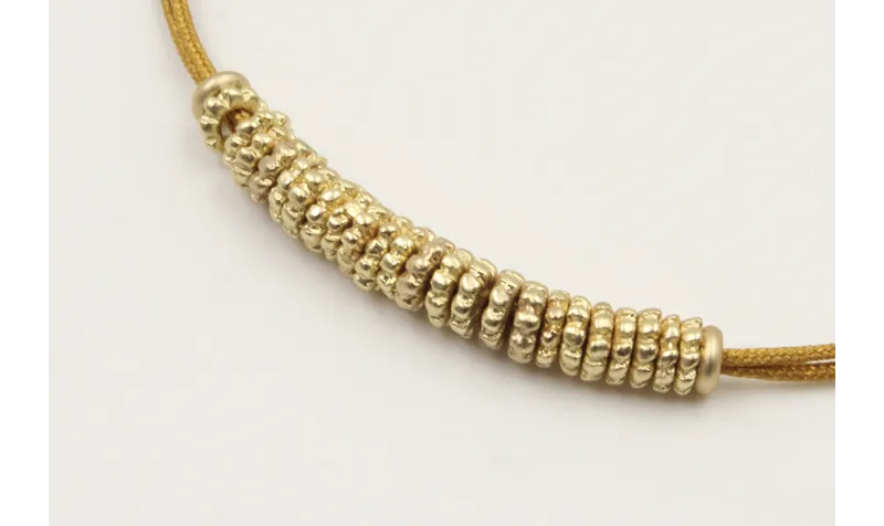 Pulsera hilo macrame marrón claro nudo macrame con