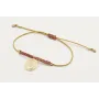 Pulsera hilo macrame marrón claro con nudo macrame