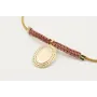 Pulsera hilo macrame marrón claro con nudo macrame