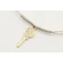 Pulsera nudo serpiente colo platedo con colgante l