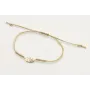 Pulsera macrame microdriza dorado con ojo turco do
