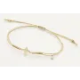 Pulsera macrame microdriza dorado con latido del c