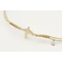 Pulsera macrame microdriza dorado con latido del c