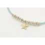 Pulsera hilo macrame menta con nudo macrame microd