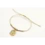 Pulsera hilo macarme oro palido con nudo macrame d