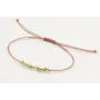 Pulsera hilo microdrusa en oro rosa con abalorio d