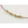 Pulsera hilo microdrusa en oro rosa con abalorio d