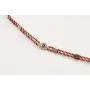 Pulsera hilo granate,oro y microdrusa oro rosa nud