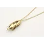 Collar cadena eslabón redondo pequeño oro mate y c