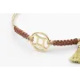 Pulsera hilo macrame oro palido con nudo oro rosa 