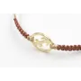 Pulsera hilo macrame oro palido con nudo oro rosa 