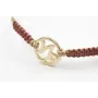 Pulsera hilo macrame oro palido con nudo oro rosa 