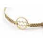 Pulsera hilo macrame oro palido con nudo dorado di