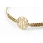 Pulsera hilo macrame oro palido con nudo dorado di