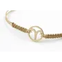 Pulsera hilo macrame oro palido con nudo dorado di