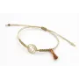 Pulsera hilo macrame oro palido con nudo dorado di
