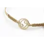 Pulsera hilo macrame oro palido con nudo dorado di