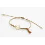 Pulsera hilo macrame oro palido con nudo dorado di