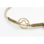 Pulsera hilo macrame oro palido con nudo dorado di