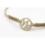 Pulsera hilo macrame oro palido con nudo dorado di