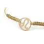 Pulsera hilo macrame oro palido con nudo dorado di