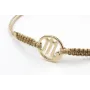 Pulsera hilo macrame oro palido con nudo dorado di