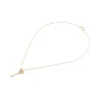 Collar cadena eslabón y micro bola oro mate con co