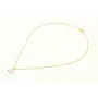 Collar cadena eslabón y micro bola oro mate con co