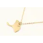 Collar cadena eslabón pequeño dorado con colgante