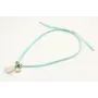 Collar seda color menta con colgante concha borde 
