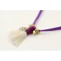 Collar seda color morada con colgante caracola bor