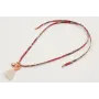 Collar lazo liberty flores coral,grises con colgan