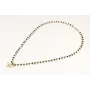 Collar de cadena con abalorio negro colgante de ab