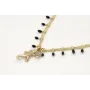 Collar de cadena pivotes negros con colgante lagar