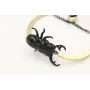 Pulsera semirrigida oro mate con escarabajo esmalt