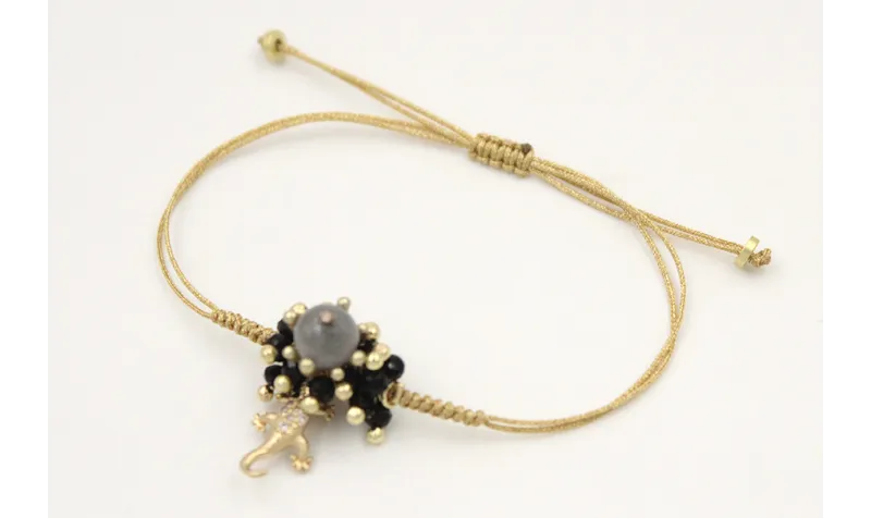 Pulsera nedo serpiente oro pálido con burruño de b