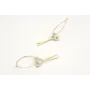 Pendientes de aro dorado con tijeras esmaltadas vi