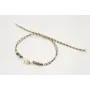 Pulsera hilo micro driza marrón,rosa,oro con ojo t