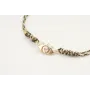 Pulsera hilo micro driza marrón,rosa,oro con ojo t