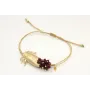 Pulsera nudo serpiente oro pálido con cigarra oro 