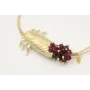 Pulsera nudo serpiente oro pálido con cigarra oro 